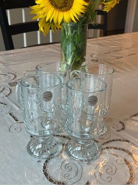 Princess House Heritage Irish Coffee
Mugs Set of 4 (floral&leaves)